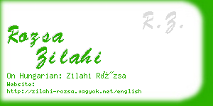 rozsa zilahi business card